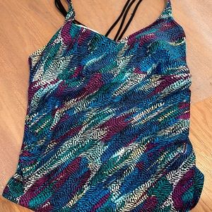 Animal print bathing suit top by Ava and Viv